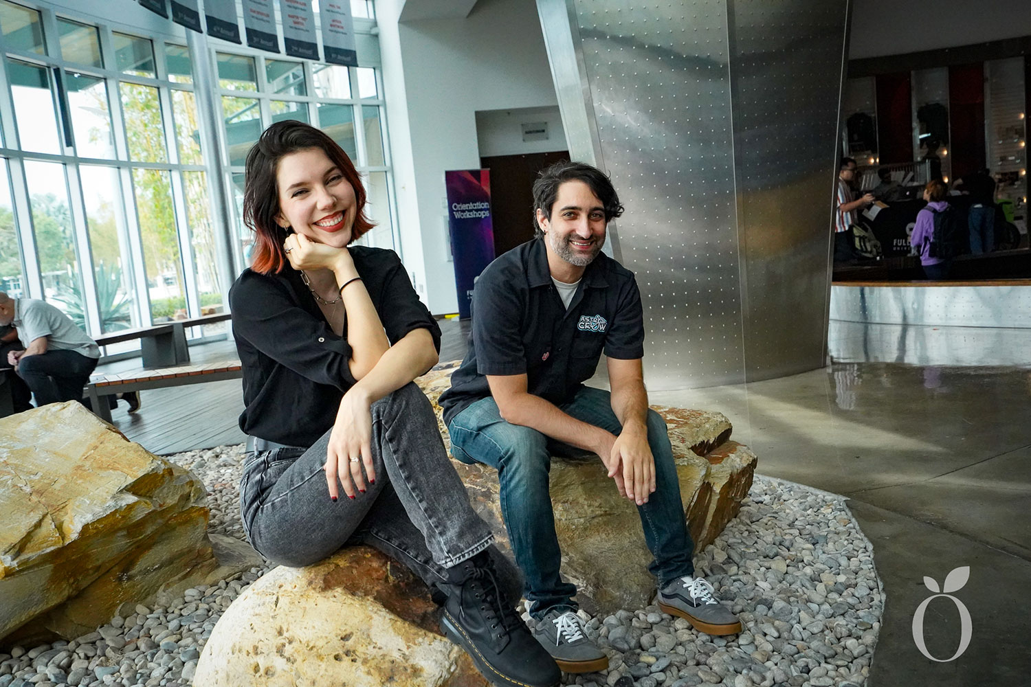 Caris Baker and Brian Stabile at Full Sail University